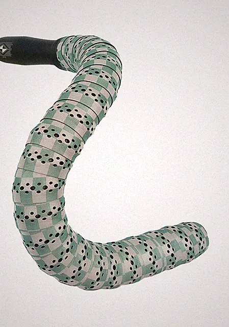 NIGHT GUARD GREEN & GREY Checker Road Touring Bicycle Bike BTP Handlebar Tape